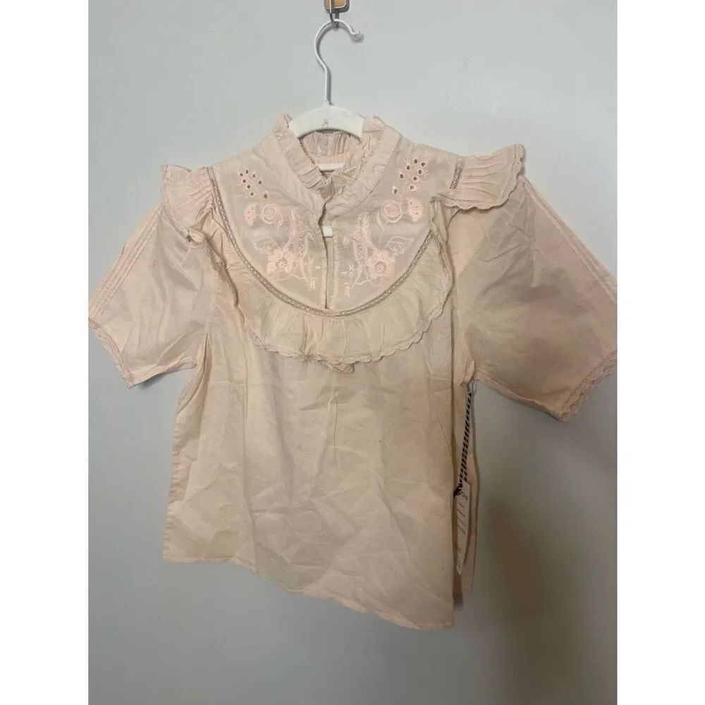 Romantic St Roche Nan Top In Wild Rose, Nostalgic Bridgerton French Bohemian — image 8 of 8